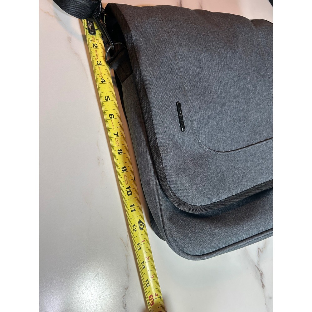 Travelon Anti-Theft Messenger Bag Heather Gray RFID ShieldedCrossbody Travel Bag - Picture 9 of 9